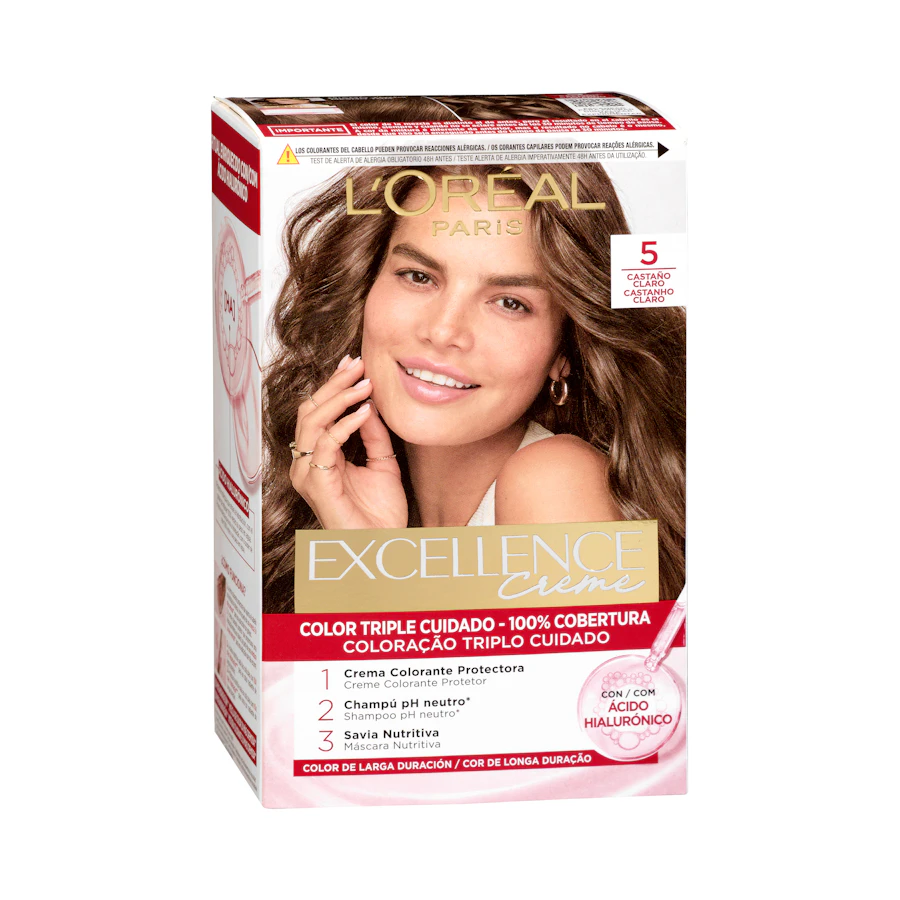 Coloración permanente 5 castaño claro Excellence Creme – Mercadona – صورة المنتج