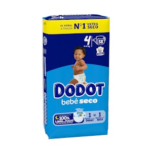 Pañales bebé talla 4 de 9-14 kg Dodot