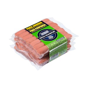 Imagen de Salchichas cocidas estilo Frankfurt Hacendado de pollo y cerdo sabor ahumado