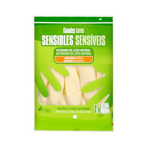 Imagen de Guantes de látex Bosque Verde talla mediana-grande