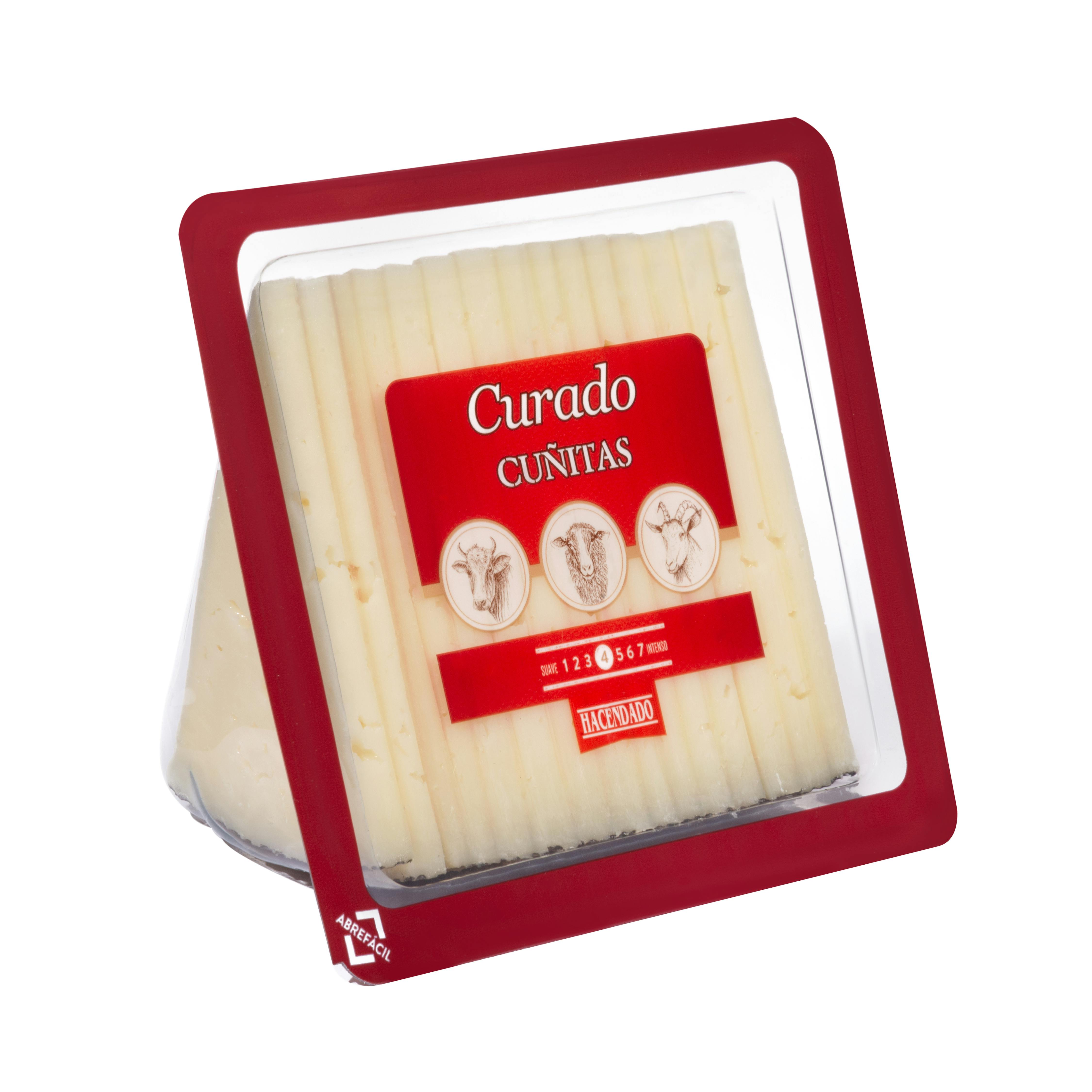 Queso Curado Mezcla Hacendado Cortado En Cuñitas | Mercadona Compra Online