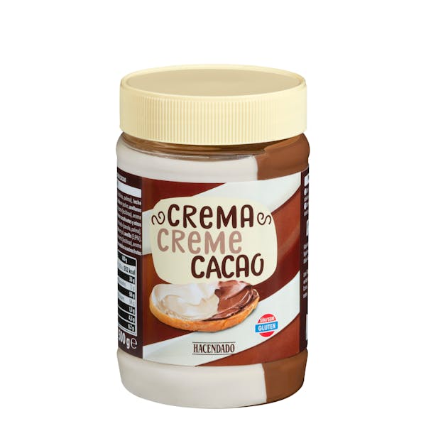 Imagen de Crema al cacao con avellanas Hacendado de 2 sabores