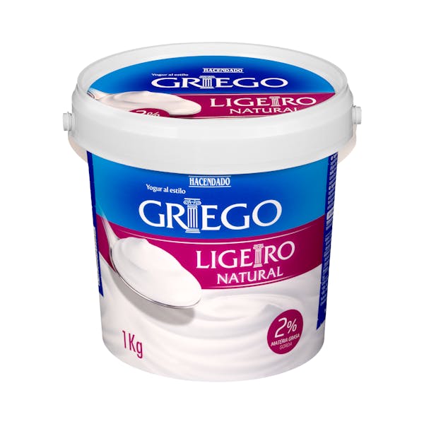 Yogur griego ligero natural Hacendado 2% m.g