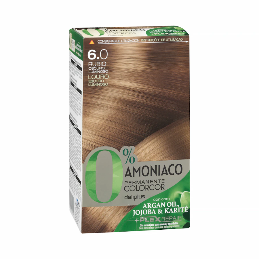 Coloración permanente 0% amoníaco 6.0 rubio oscuro luminoso Colorcor – Mercadona – صورة المنتج