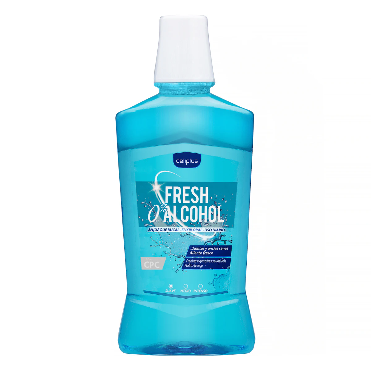 Enjuague bucal Fresh 0% alcohol Deliplus – Mercadona – صورة إعلانية للمنتج
