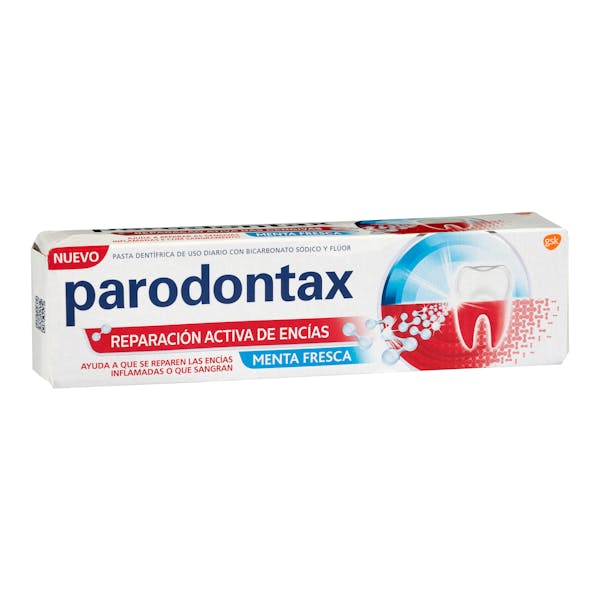 Dentífrico reparación activa de encías Parodontax con bicarbonato y flúor menta fresca