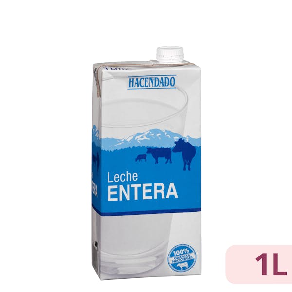 Leche entera Hacendado