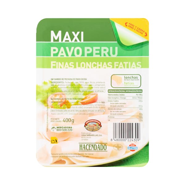 Imagen de Maxi pavo Hacendado finas lonchas