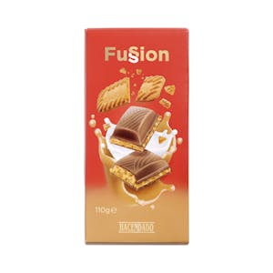 Chocolate con leche Fussion Hacendado relleno de galleta caramelizada