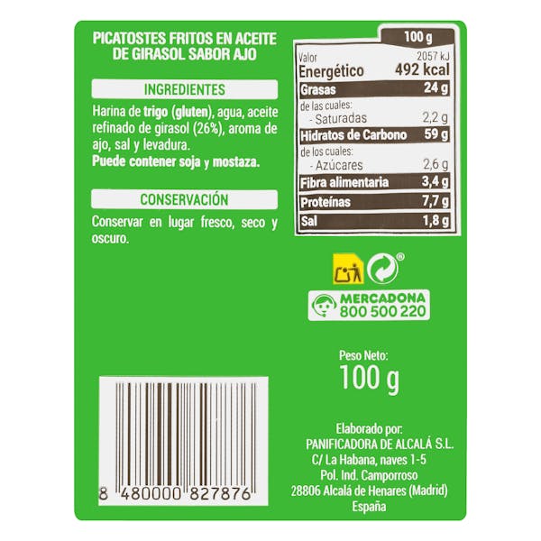 Picatostes fritos con ajo Hacendado