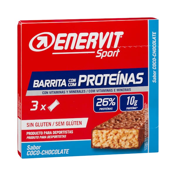 Barritas con proteínas Enervit Sport sabor coco y chocolate