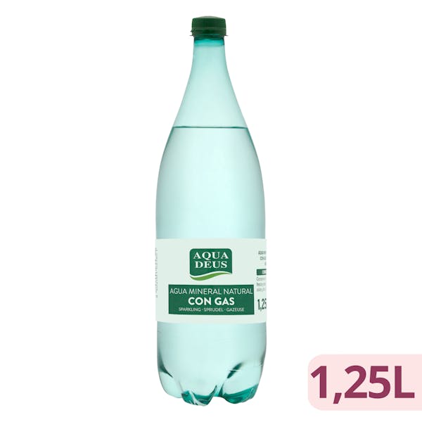 Agua mineral con gas grande Aquadeus
