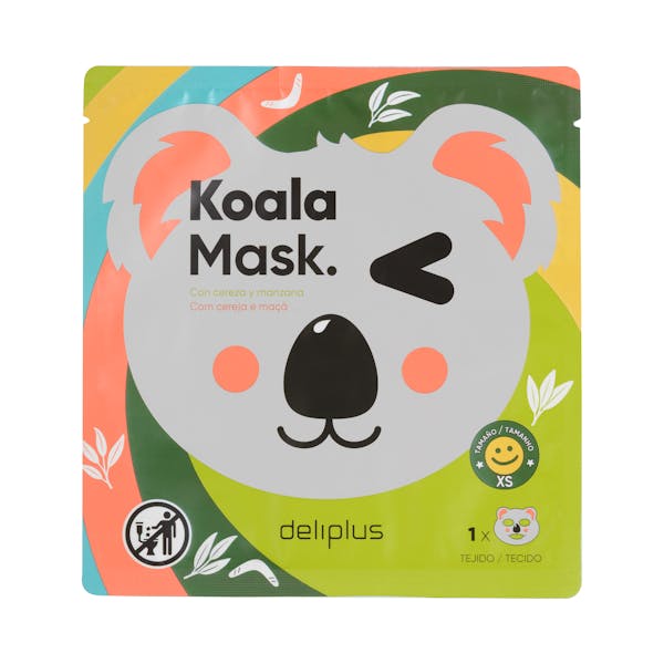 Imagen de Mascarilla facial infantil Koala Mask Deliplus con cereza y manzana