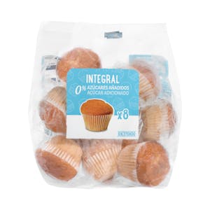 Magdalenas integrales 0% azúcares añadidos Hacendado