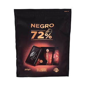 Porciones de Chocolate negro 72% cacao extrafino Hacendado