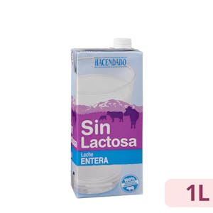 Leche entera sin lactosa Hacendado