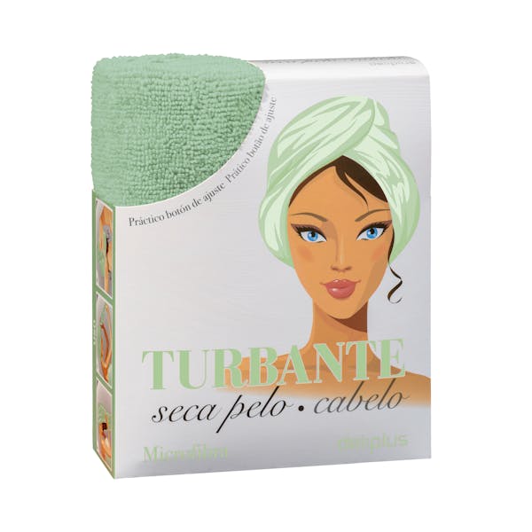 Imagen de Toalla turbante seca pelo microfibra Deliplus