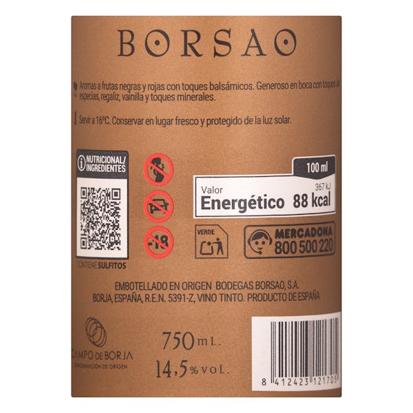 Vino tinto Borsao DO Campo de Borja