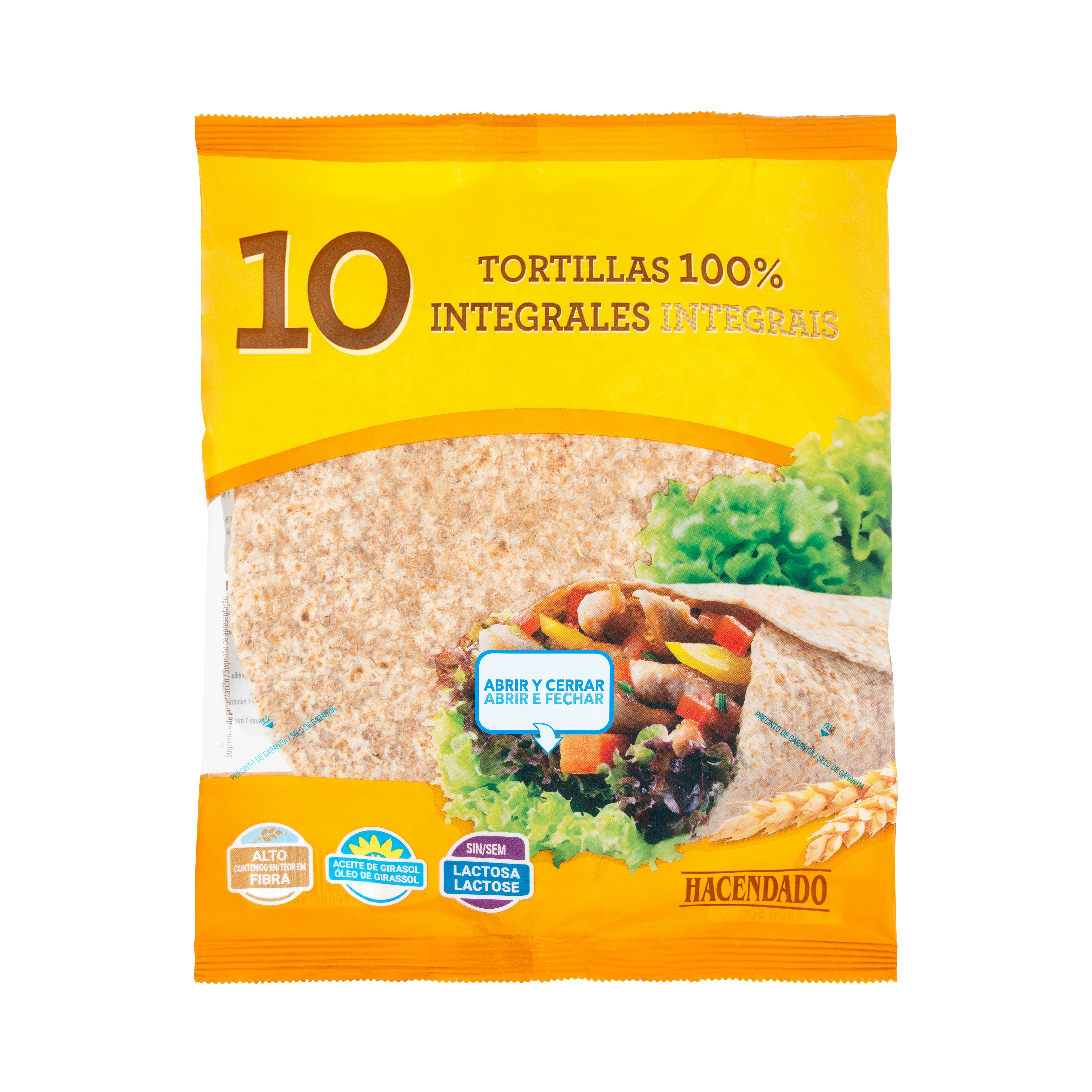 Tortillas De Trigo Integrales Hacendado | Mercadona Compra Online