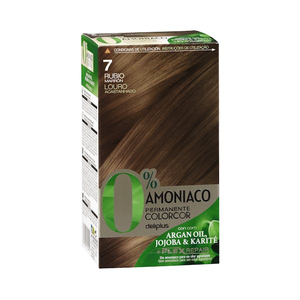 Coloración permanente 0% amoníaco 7 rubio Colorcor