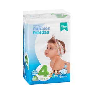 Pañales bebé talla 4 de 9-15 kg Deliplus