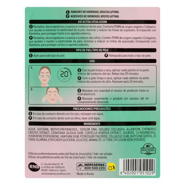 Etiqueta / ingredientes