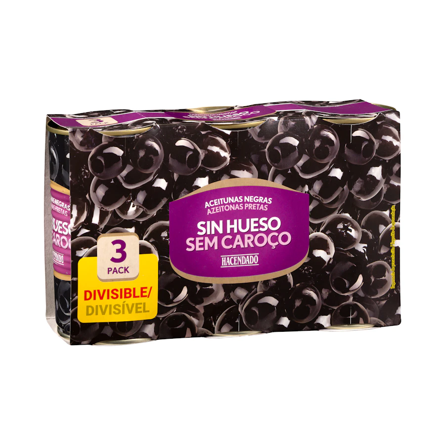 Aceitunas negras sin hueso Hacendado – Mercadona – صورة المنتج