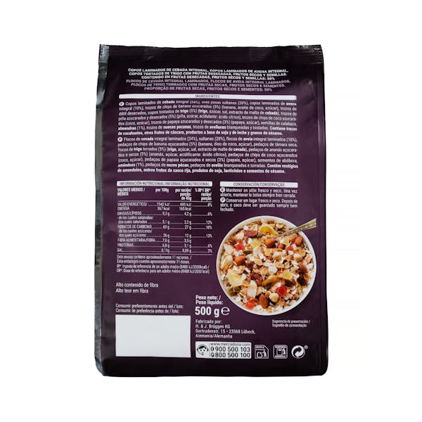 Muesli Hacendado 50% frutas y frutos secos