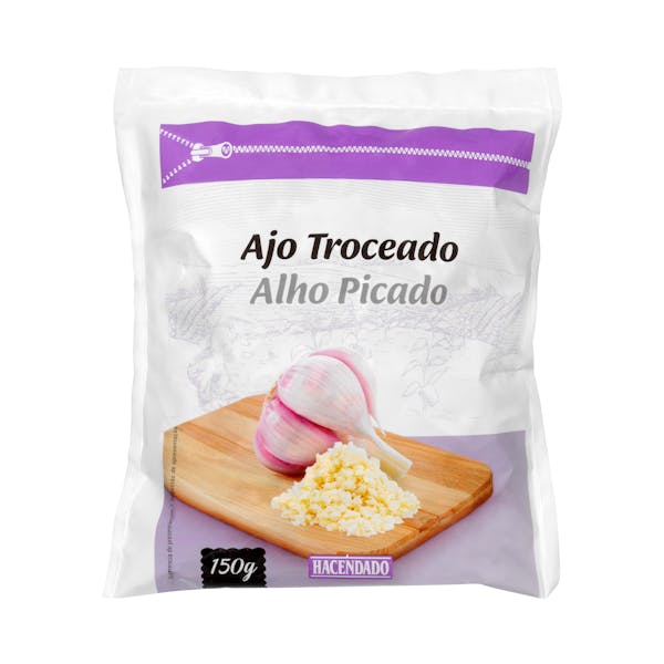 Ajo troceado Hacendado ultracongelado