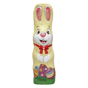 Figura de chocolate blanco conejo Pascua Hacendado