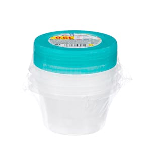 Recipiente de Plástico Redondo 0,5L Bosque Verde