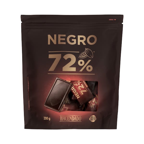 Imagen de Porciones de chocolate negro 72% cacao extrafino Hacendado