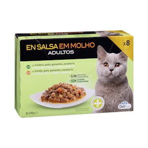 Bocaditos en salsa gato adulto Delikuit