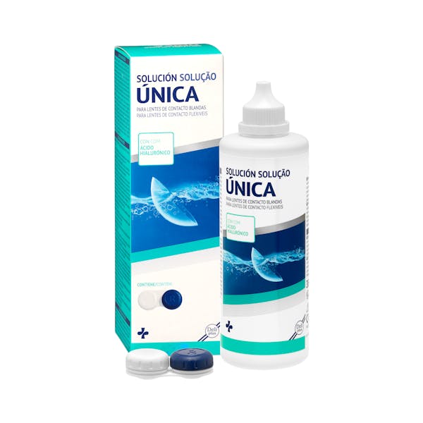 Imagen de Solución única para lentes de contacto blandas Deliplus con ácido hialurónico