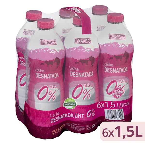 Leche desnatada Hacendado