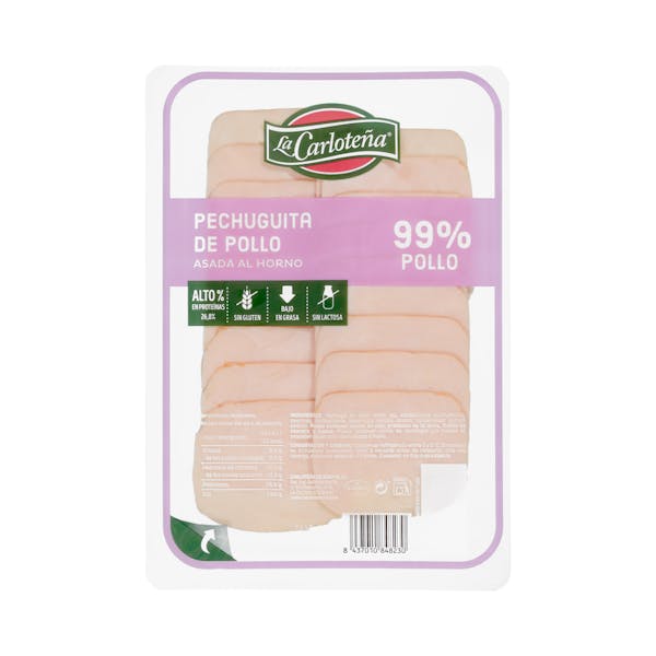 Pechuguita de pollo 99% La Carloteña asada al horno lonchas