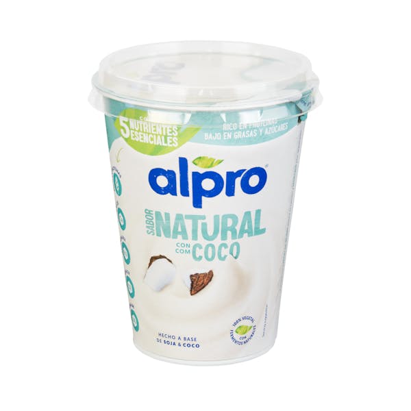 Postre de soja sabor natural con coco Alpro