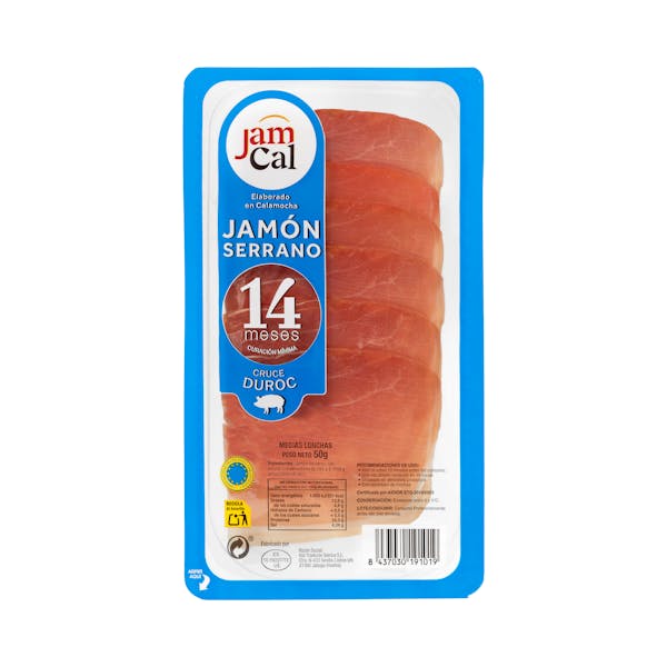 Jamón serrano Jamcal lonchas
