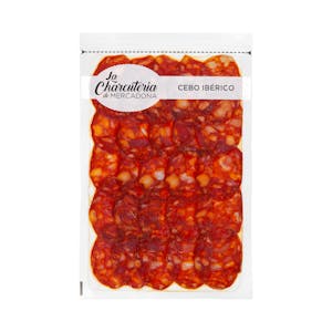 Chorizo de cebo ibérico cortado a máquina