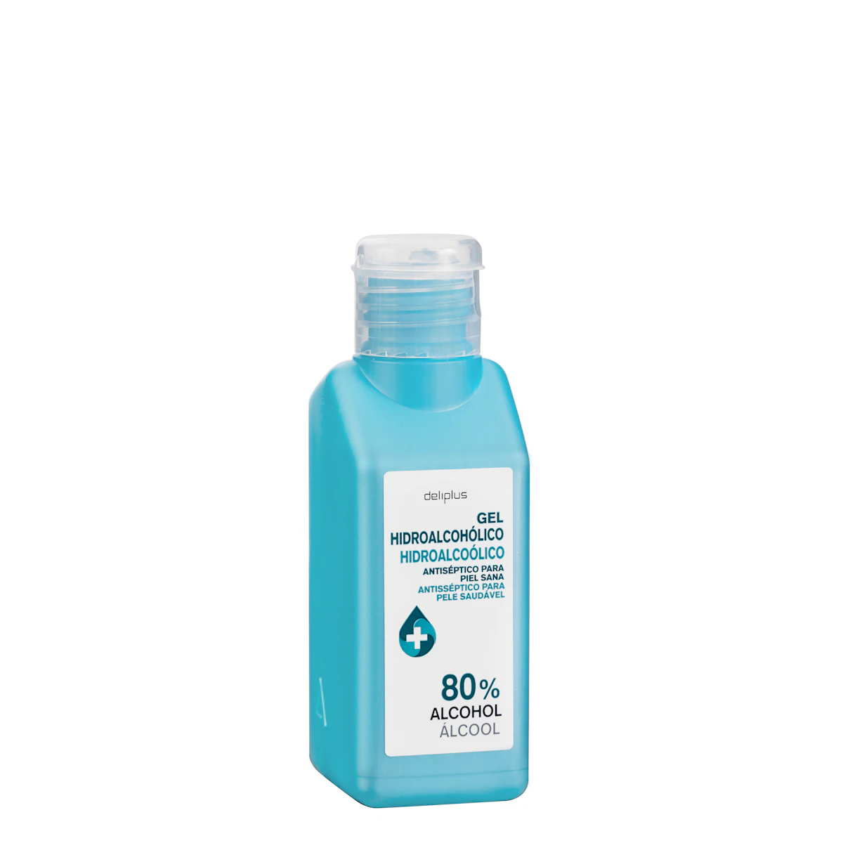 Gel de manos hidroalcohólico 80% alcohol Deliplus antiséptico sin aclarado – Mercadona – صورة إعلانية للمنتج