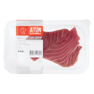 Imagen de Rodajas de atún de aleta amarilla Hacendado congelado
