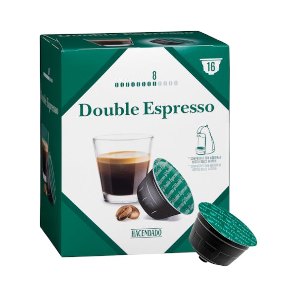 Café en cápsula doble espresso Hacendado