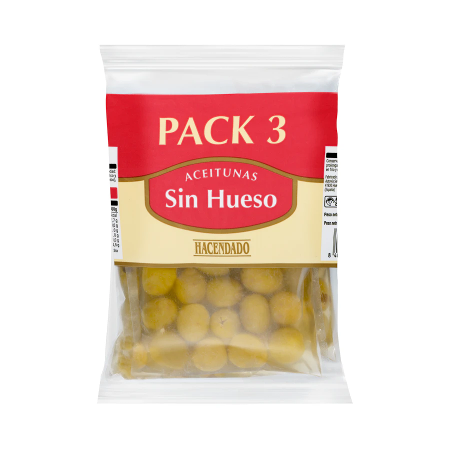 Aceitunas verdes sin hueso Hacendado – Mercadona – صورة المنتج