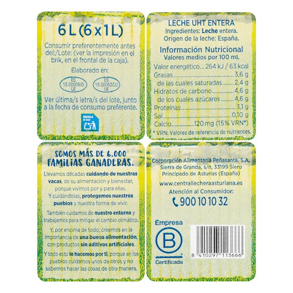 Leche entera Asturiana