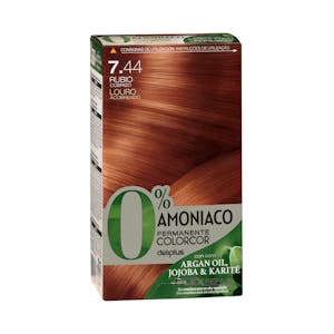 Coloración permanente 0% amoníaco 7.44 rubio cobrizo Colorcor Caja