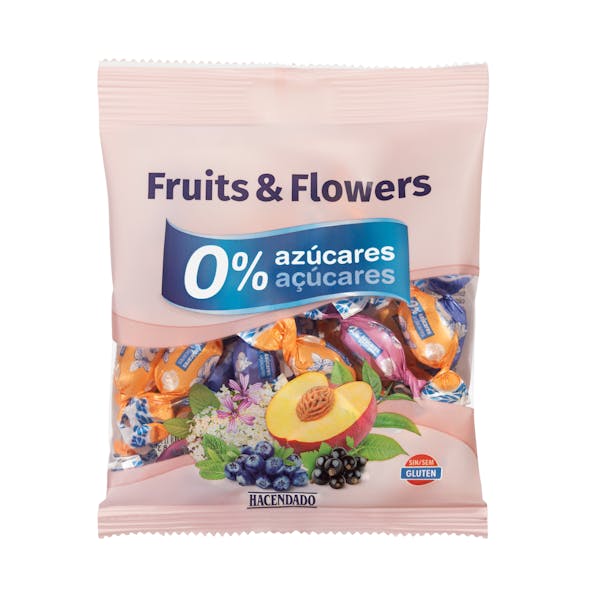 Caramelos Fruits & Flowers Hacendado 0% azúcares