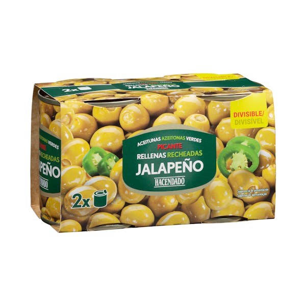 Aceitunas verdes rellenas de jalapeño Hacendado picantes