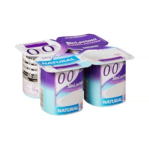 Postre lácteo sin lactosa natural Hacendado 0% m.g 0% azúcares añadidos