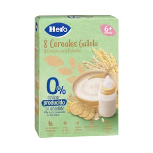 Papilla 8 cereales con galleta Hero baby +6 meses