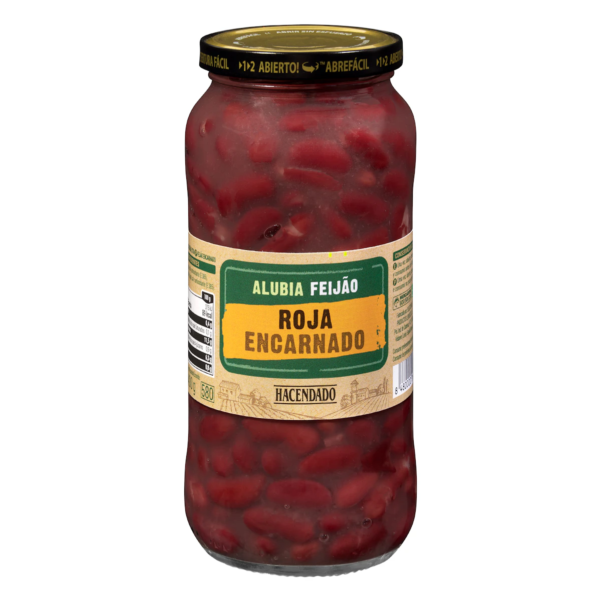 Alubia cocida roja Hacendado – Mercadona – صورة إعلانية للمنتج